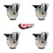 Service Caster 4'' Nylon Wheel Swivel Bolt Hole Caster Set with Posi Lock Brakes, 4PK SCC-BH20S414-NYS-PLB-4 - alternate 2